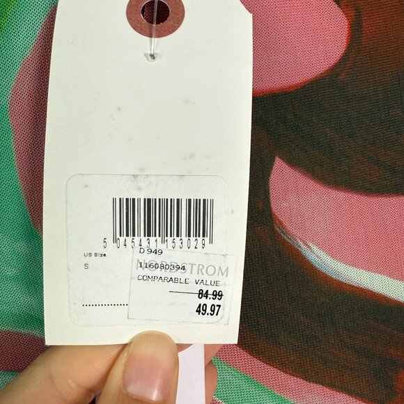 BNWT !! Topshop :: Swirl Cut Out Midi Dress Green Pink Size S/4-6 :: WICKED - Picture 8 of 14